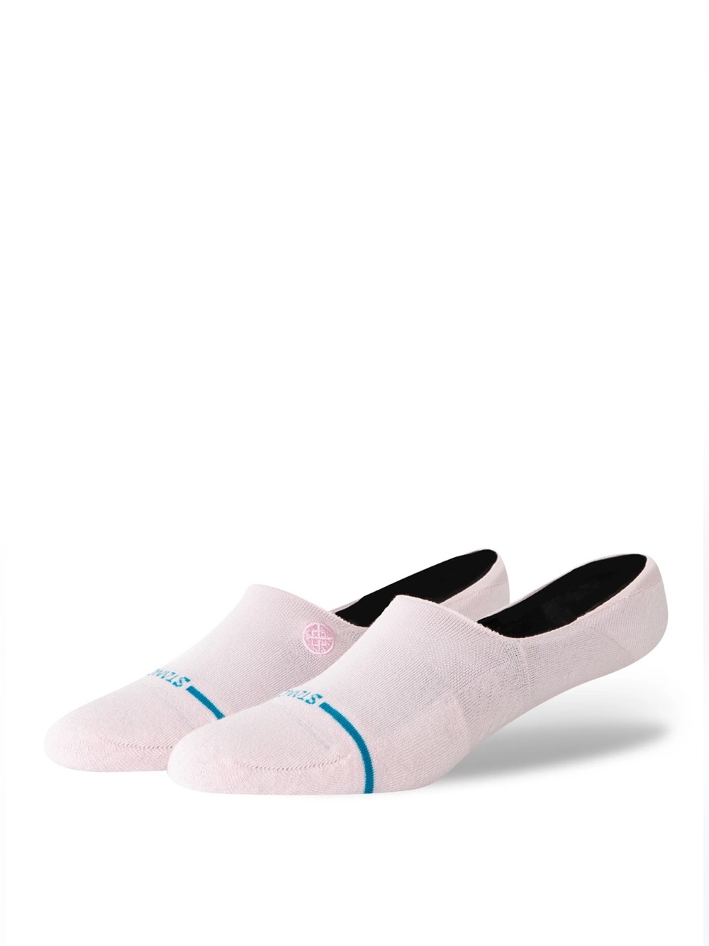 Stance ICON Women’s Casual No-Show Socks - Light Pink with Teal Accent